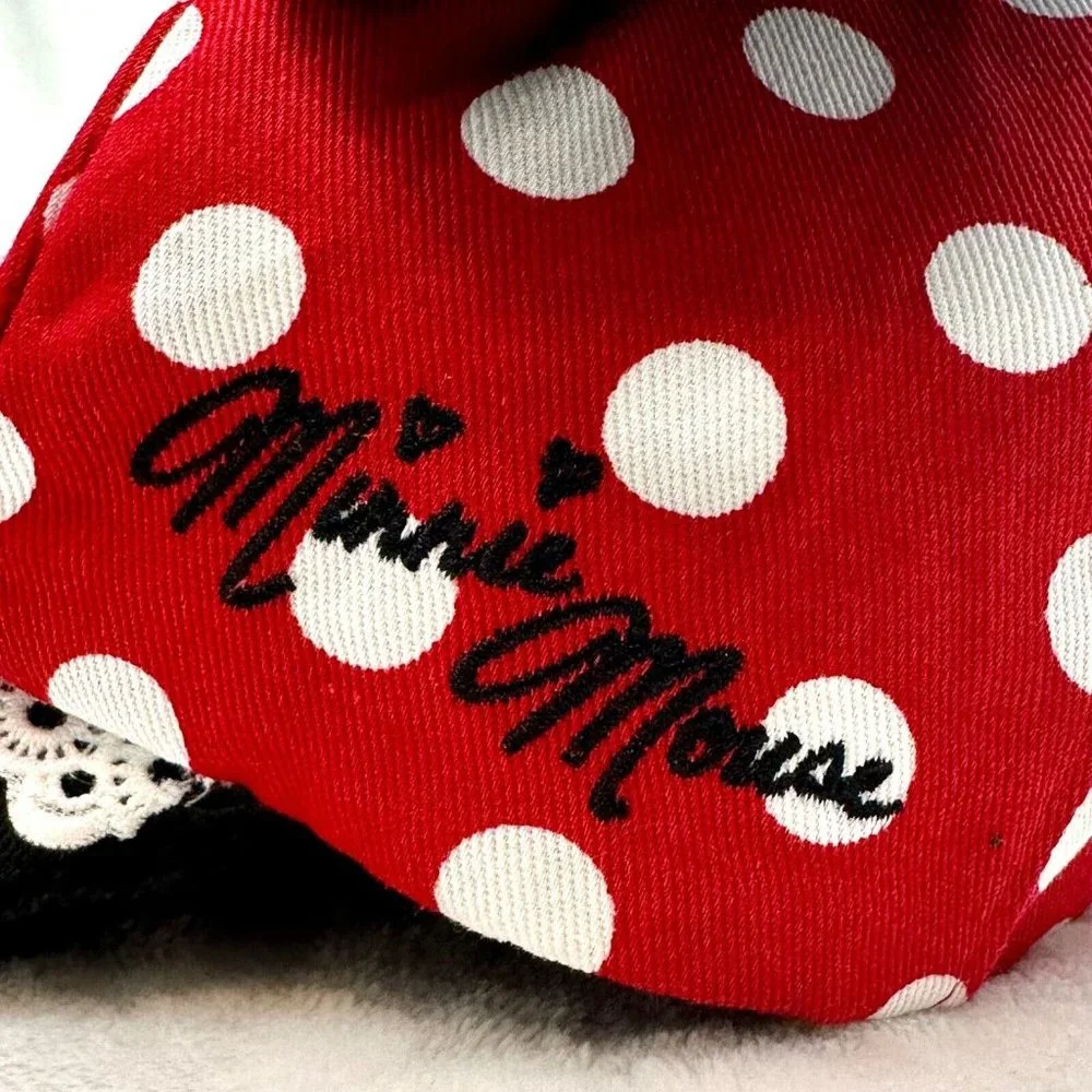 Disney Parks Minnie Mouse Snapback Adjustable Toddler Size Cap Hat Red Black